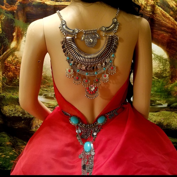 RAVEN Indian Tribal Inspired Boho Bridal Wedding Ballgown